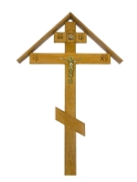 Крест дубовый на могилу Домик Элит